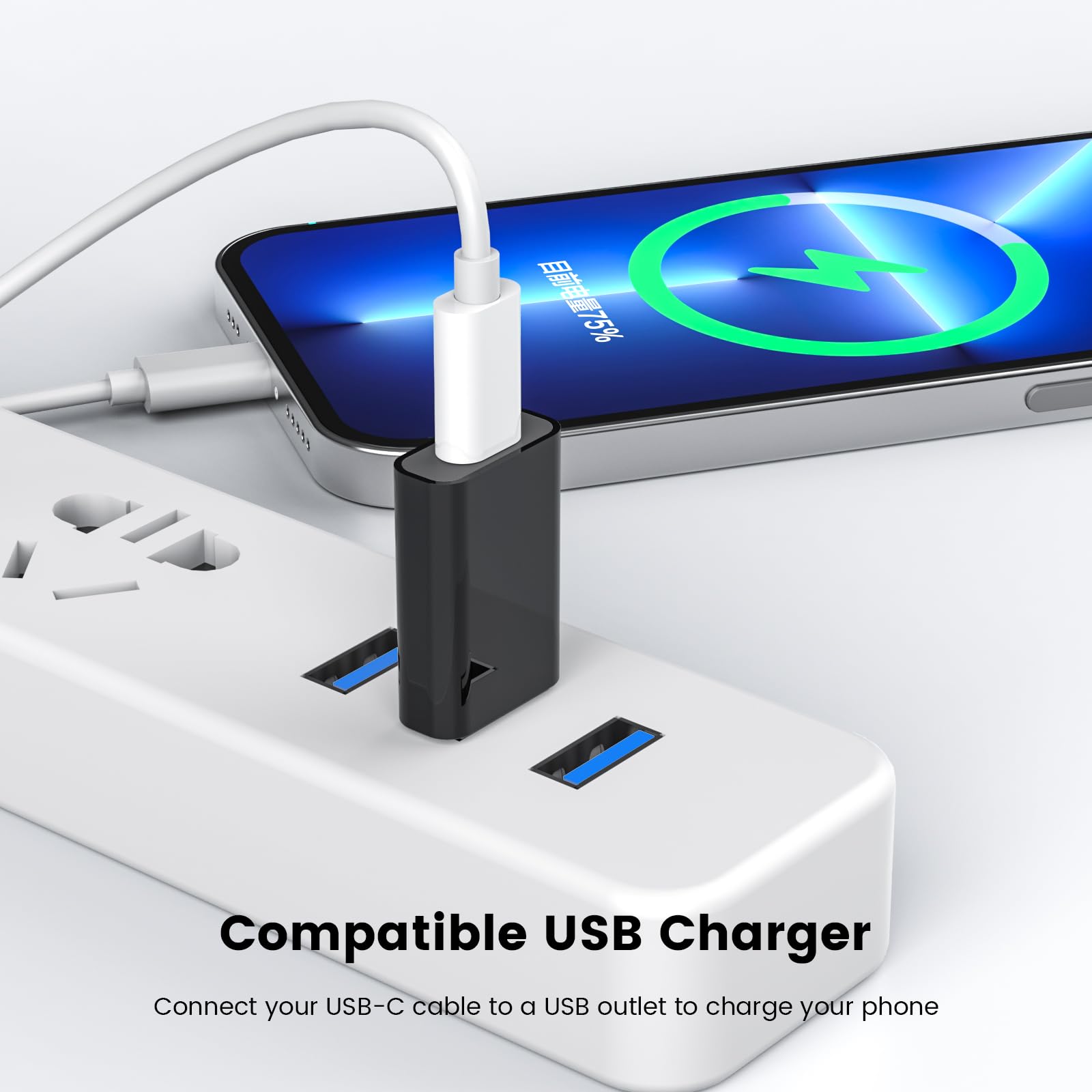 Moswag Usb To Usb C Adapter, Usb C Female To Usb Male Adapter Compatible With Apple Magsafe Watch 9/8/7/Se/Ultra, For Iphone 15