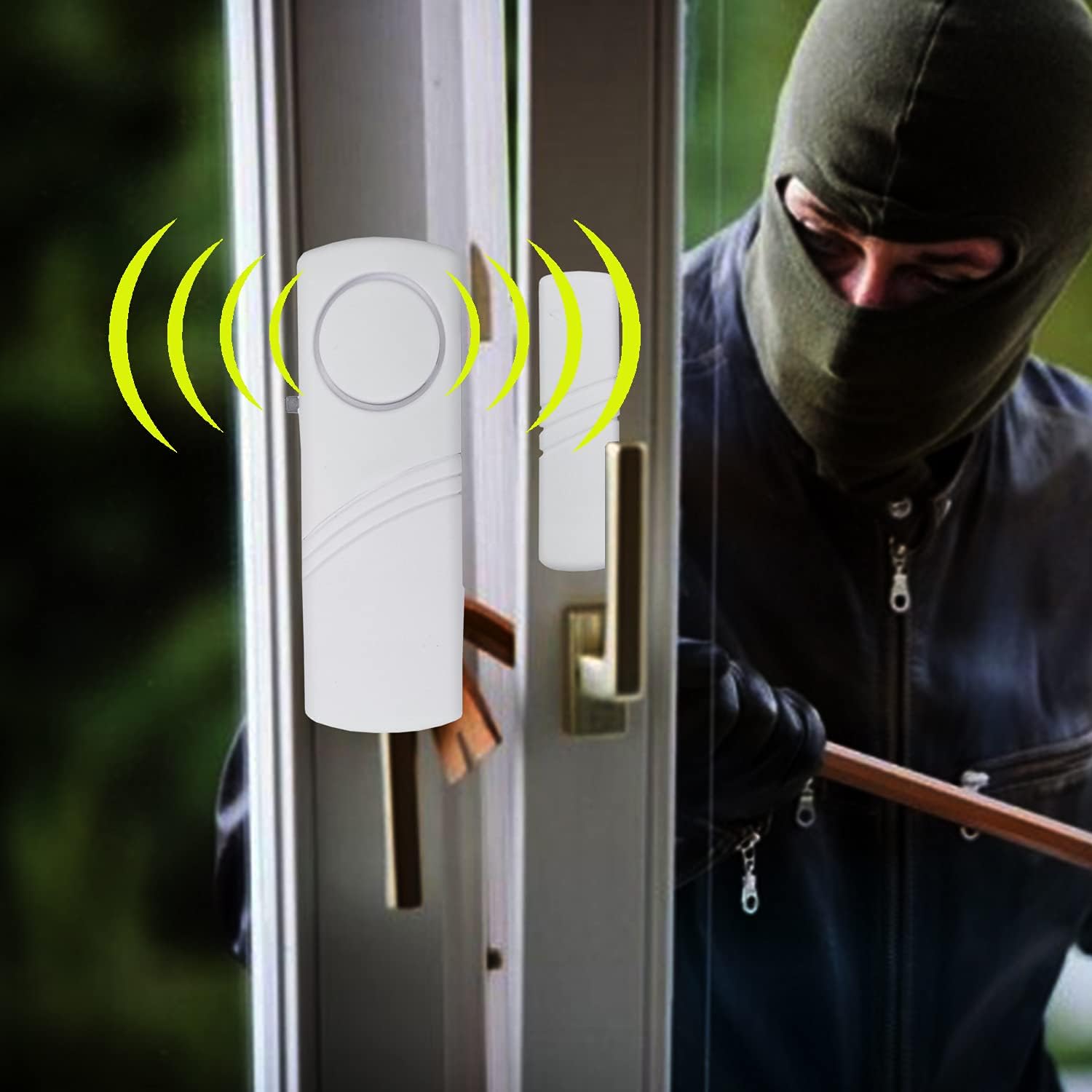 4 Pack Wireless Door Window Alarm, Magnetic Burglar Alert Sensor, Loud 90Lb Door Alarms For Kids Safety, Diy For Home Security,