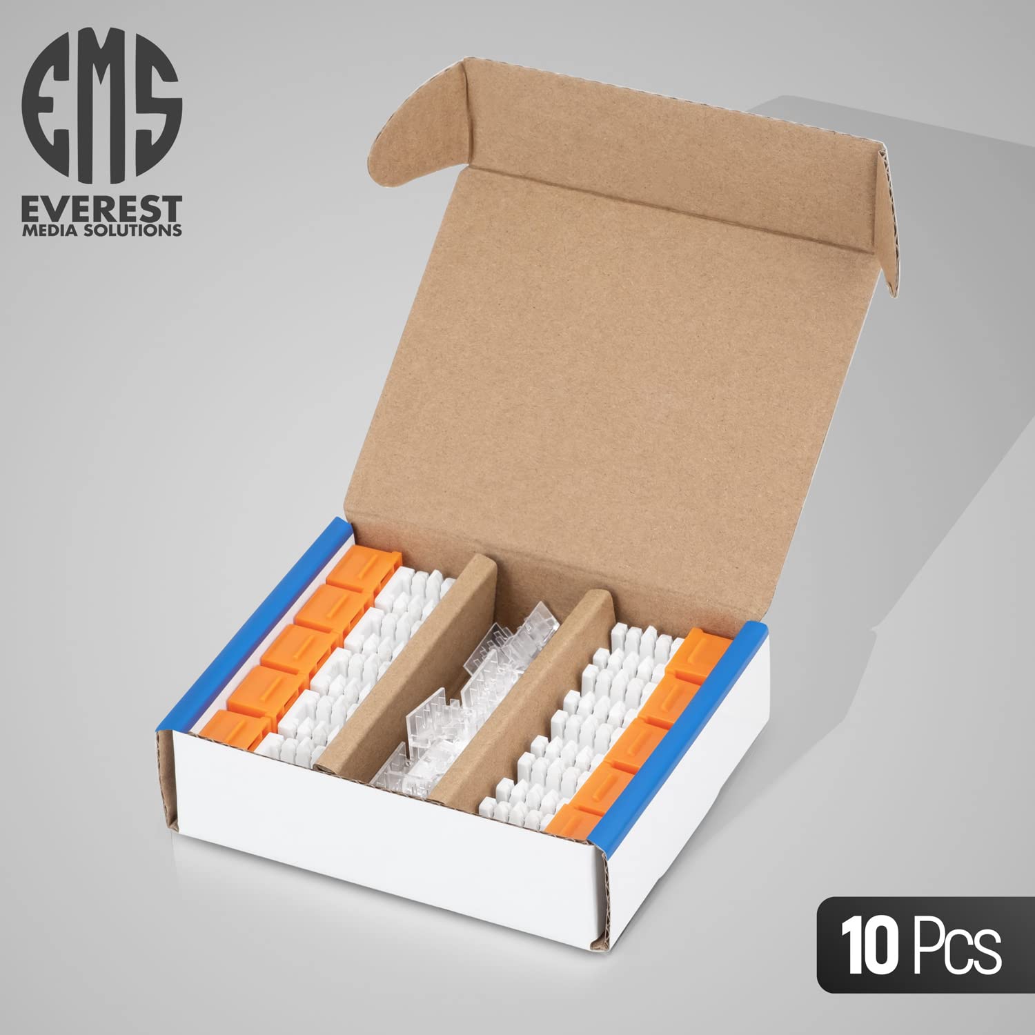 Everest Media Solutions 90 Angled Cat6 Keystone Jack In Orange   Slim Profile Rj45 Ethernet Connector   Compatible With 90 Angle