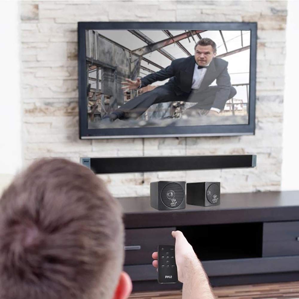 Pyle Home Pcb3Bk 3 Inch 100 Watt Mini Cube Bookshelf Speakers   Pair (Black) (Pair)