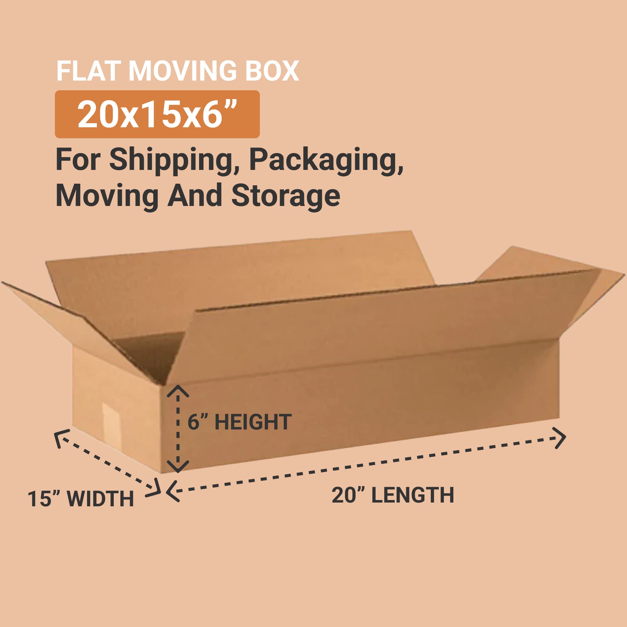 Aviditi Shipping Boxes Medium 22''L X 10''W X 4''H, 25 Pack | Corrugated Cardboard Box For Packing, Moving And Storage 22X10X4