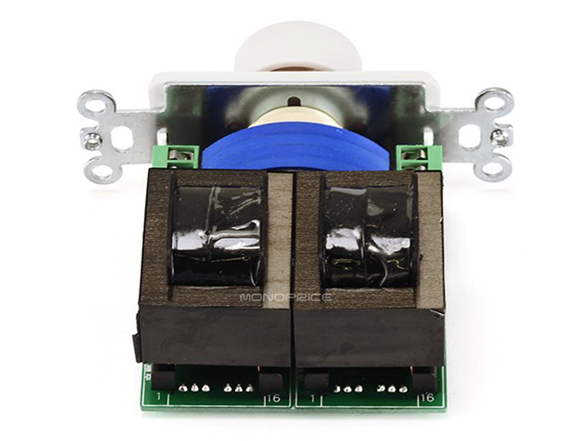 Monoprice Speaker Volume Controller   Rotary Type, 100 Watts Per Channel, 4 16 Ohms, Single Gang, White