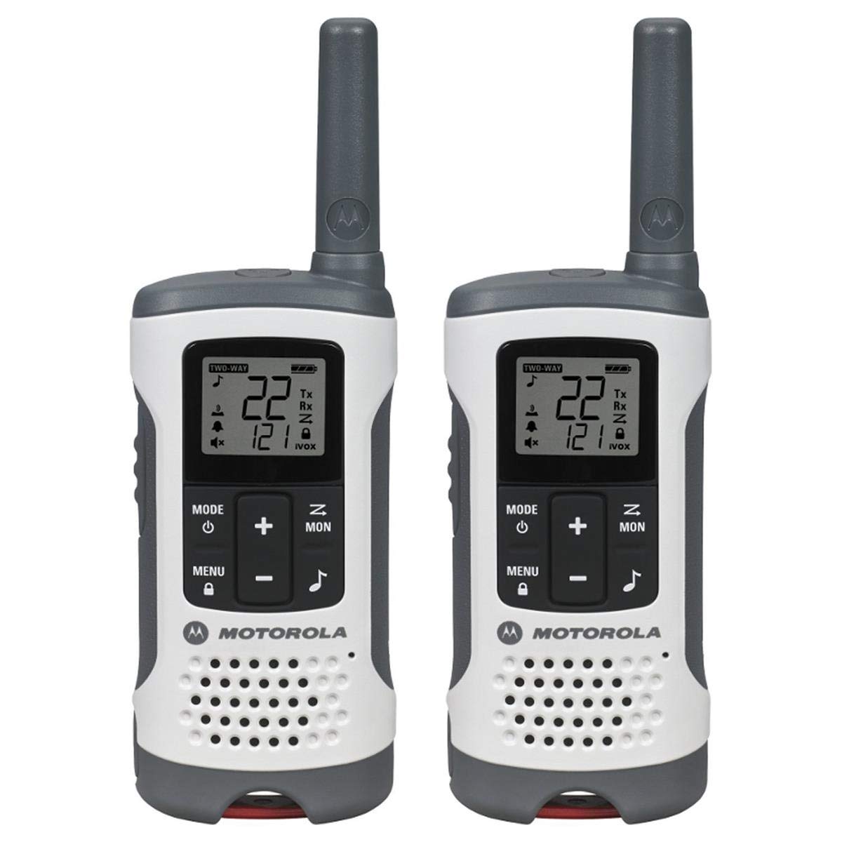 Motorola Solutions T260 6-pack, 25 mile range, NOAA, Vox, White
