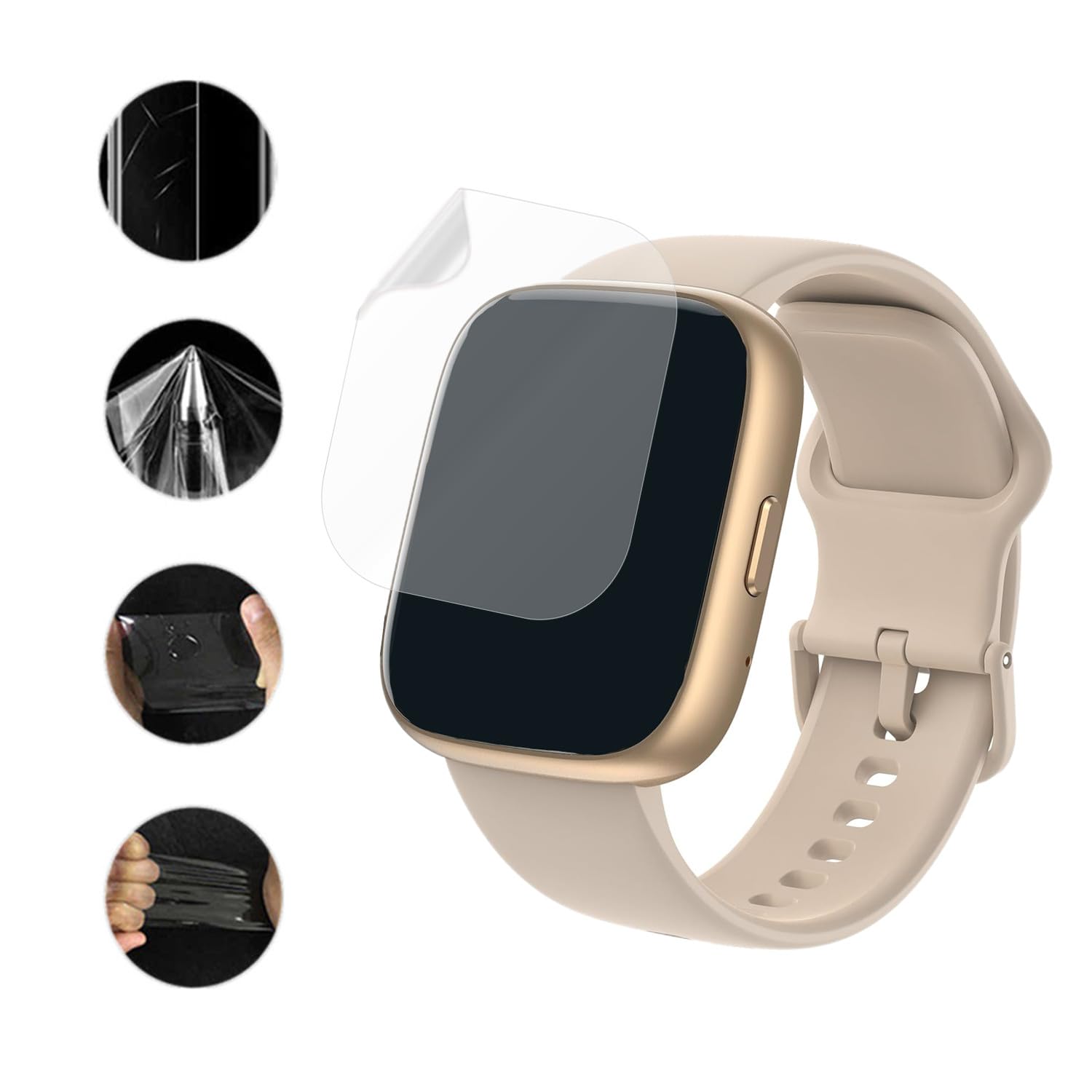 Aemus Screen Protector For Idw25 / Idw26 Smart Watch 1.83'' (6 Pack) Clear Tpu Soft Film, Compatible For Keeponfit, Toobur Idw28