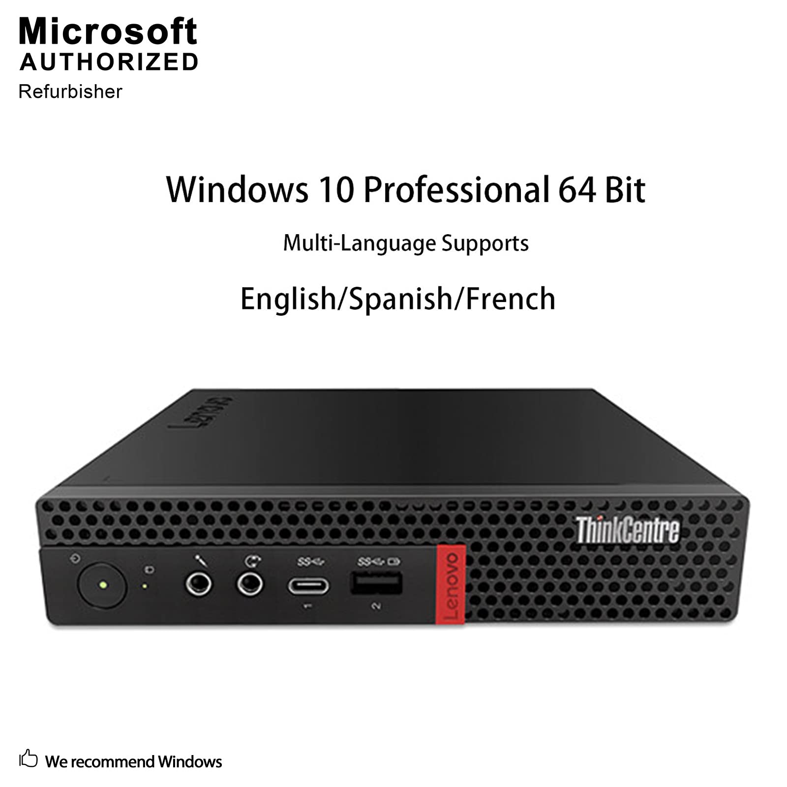 Lenovo Thinkcentre M720Q 10T7002Cus Desktop Computer - Intel Core I5 8Th Gen I5-8400T 1.70 Ghz - 8 Gb Ram Ddr4 Sdram - 256 Gb Ss