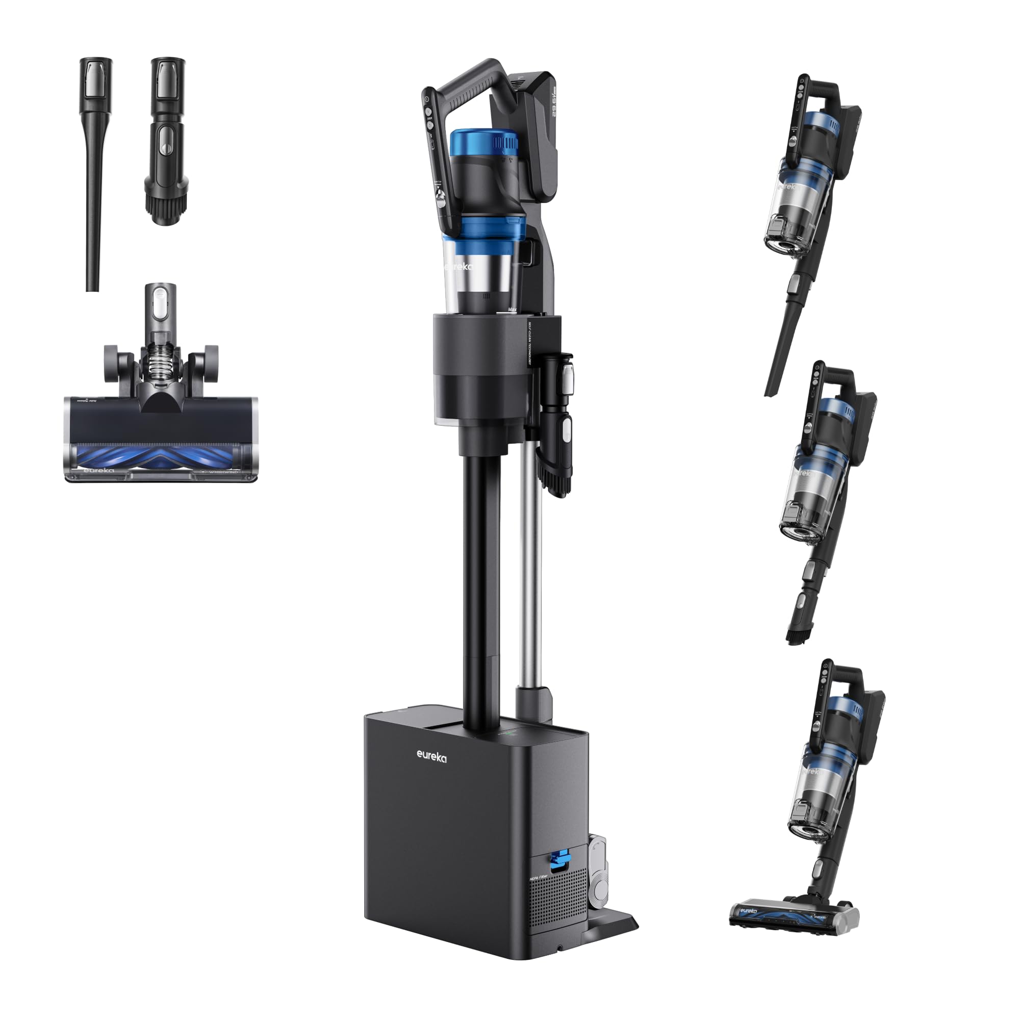 Eureka Cordless Vacuum Cleaner, Vacuum Cleaner For Home Rechargeable, Lightweight Stick Vacuum For Hardwood And Pet Hair, Blue W