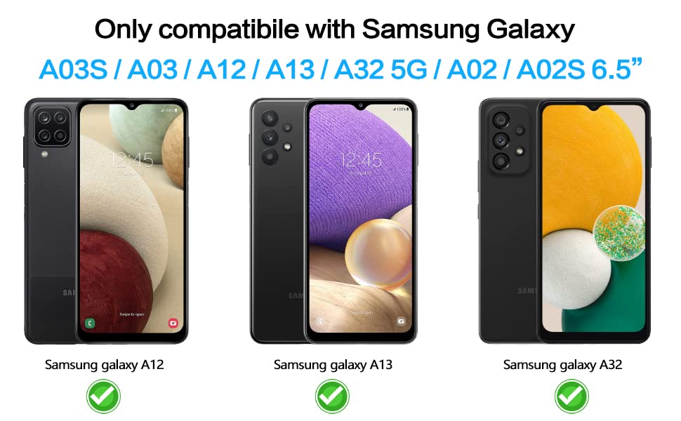 [2 Pack] For Samsung Galaxy A12 / A13 / A32 5G / A42 / A03S / A03 / A02S / A02 Screen Protector, Anti Spy Privacy Screen Protect