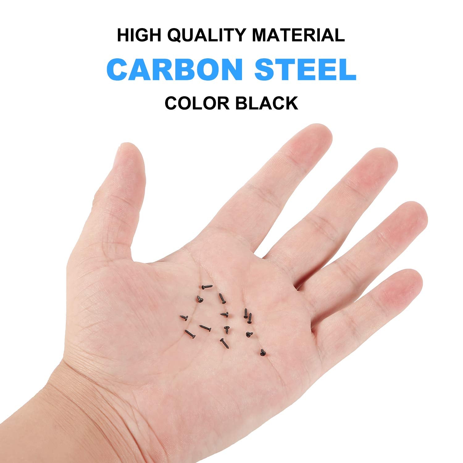 Meiyyj 10 Kinds Small Multi Purpose M1 M1.2 M1.4 M1.7 Phillips Head Micro Screws Self Tapping Electronic Screws Assortment Kit P