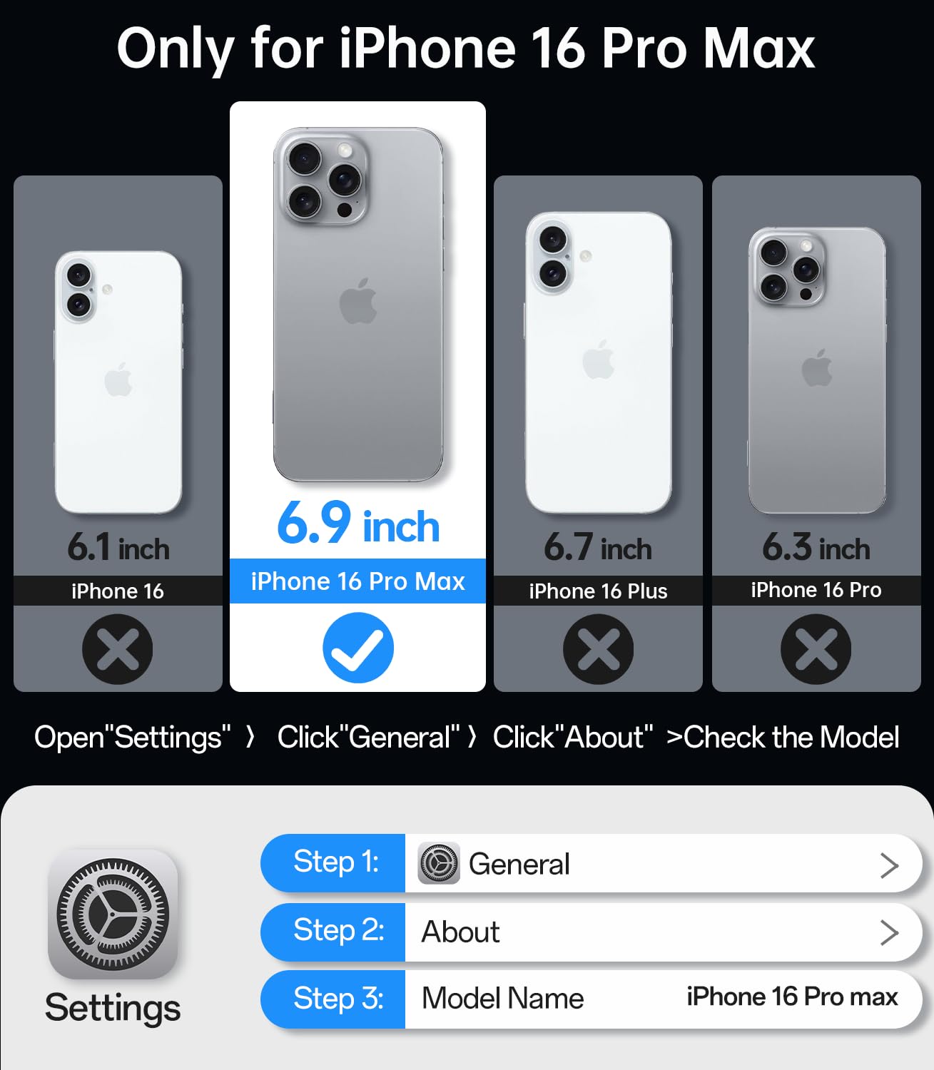 Meifigno Magnetic Case For Iphone 16 Pro Max 6.9, Compatible With Magsafe, Military Grade Protection, Anti Yellowing, Shockproof