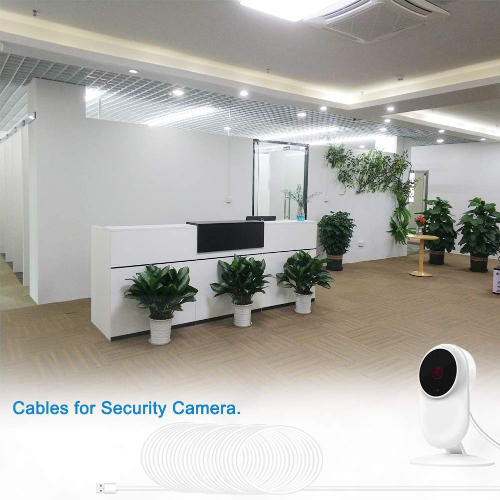 10Ft Usb Power Extension Cable For Wyze Cam,Wyzecam Pan,Yi Camera,Nestcam Indoor,Netvue,Kasacam,Furbo Dog,Blink,Cloud Cam,Long U