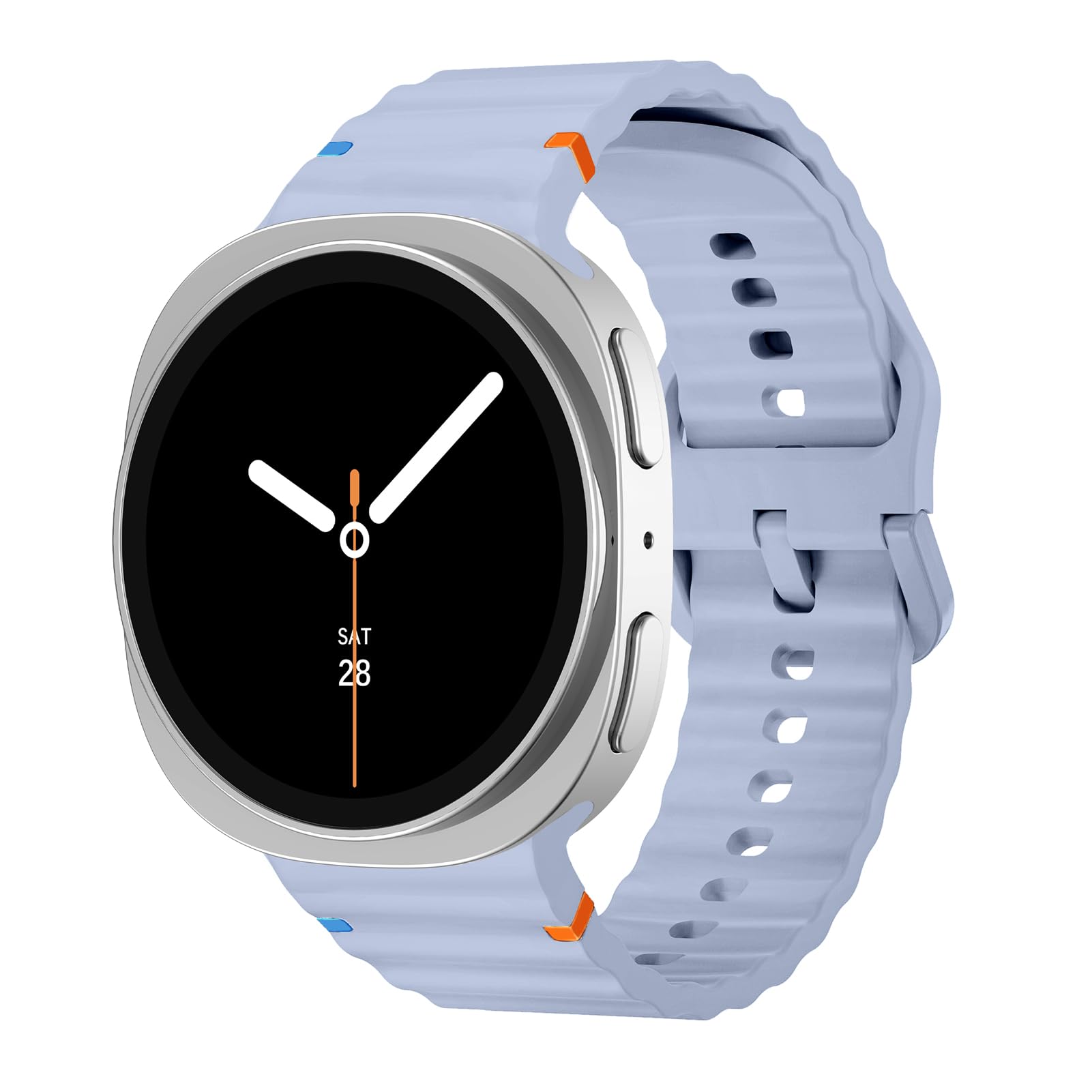 SOLOLUP Sport Band for Samsung Galaxy Watch 8/8 Classic Bands 40mm 44mm 46mm,No Gap Soft Silicone Smart Watch Bands for Men&Wome