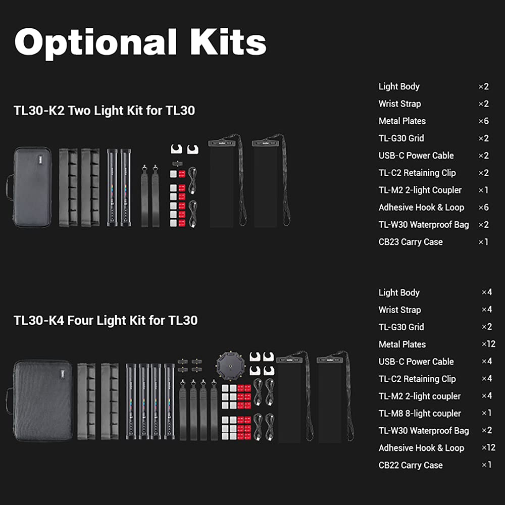 Godox Tl30 Rgb Tube Light Led Light 8W 2700K 6500K Built In Lithium Battery Smartphone App Control (Godox Tl30 K4)