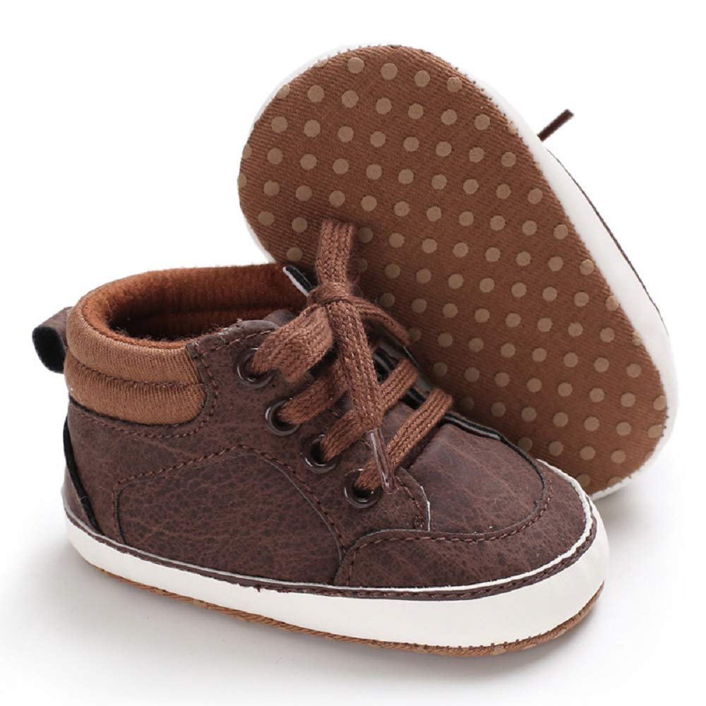 Meckior Newborn Infant Baby Girls Boys Sequin Canvas Sneakers Soft Anti Slip Sole High Top Ankle Unisex Toddler First Walking Pr