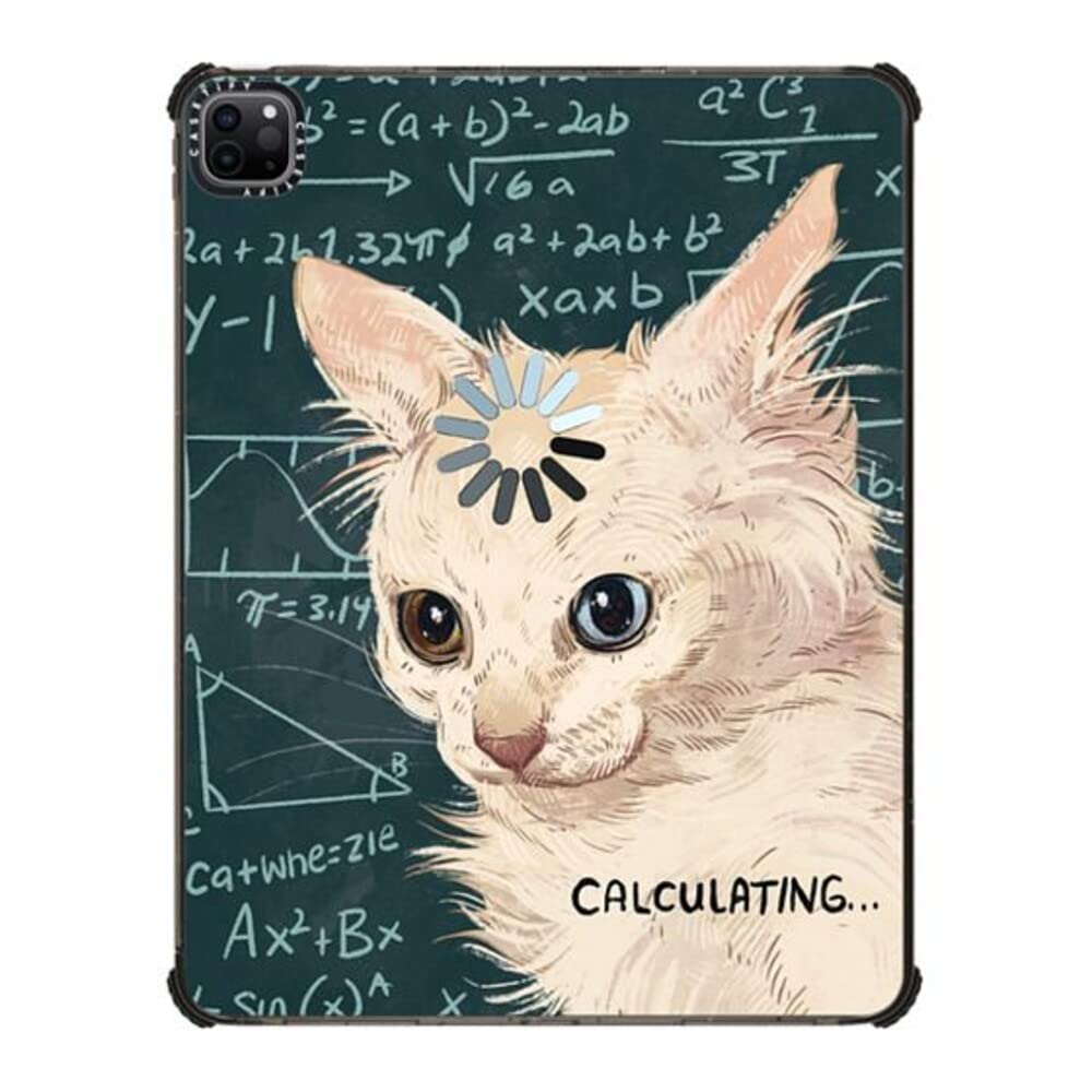Casetify Impact Case For Ipad Pro 12.9'' (3Rd/4Th/5Th/6Th Gen)   Calculating... By Catwheezie   Clear Black