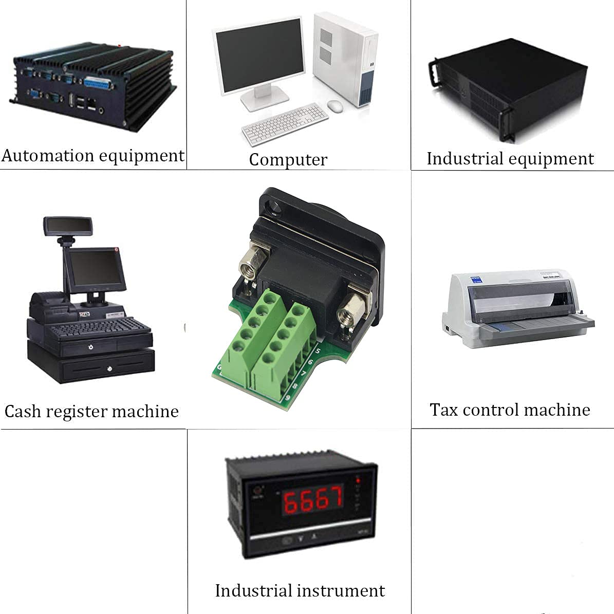 Qianrenon Db9 Panel Mount Terminal Rs232 Serial To Terminal Female Adapter Connector Breakout Board, 9 Pin Welding Free D Type C