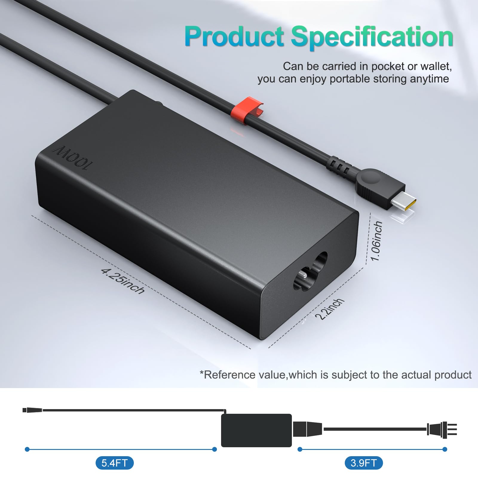 100W Usb C Lenovo Charger For Yoga 9 9I 7 7I,Thinkbook 15 16,Yoga Slim 7 Pro,Ldeapad 5 Pro16,Adl100Ylc3A,Adl100Ydc3A,Sa11D52396,