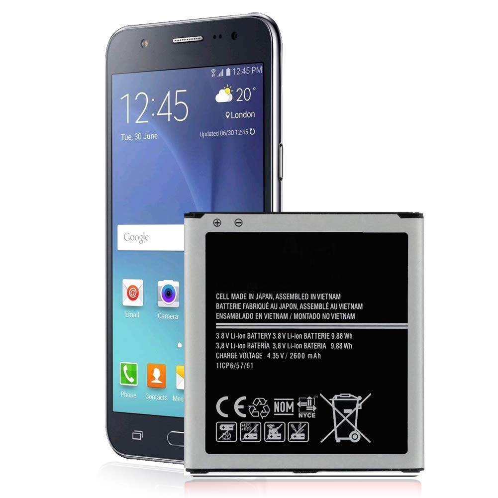 Cleantt Galaxy J3 Battery, 2600Mah Li Ion Replacement Battery For Samsung Galaxy Grand Prime G530, Galaxy J5, Galaxy J3,J320A J3