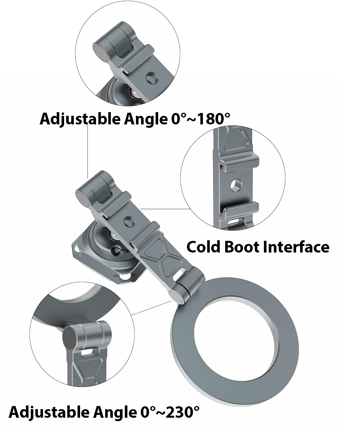 Pukoko Magnetic Phone Tripod Mount Adapter Cold Shoe Phone Holder For Camera Magsafe Tripod Mount For 16/15/14/13 Series