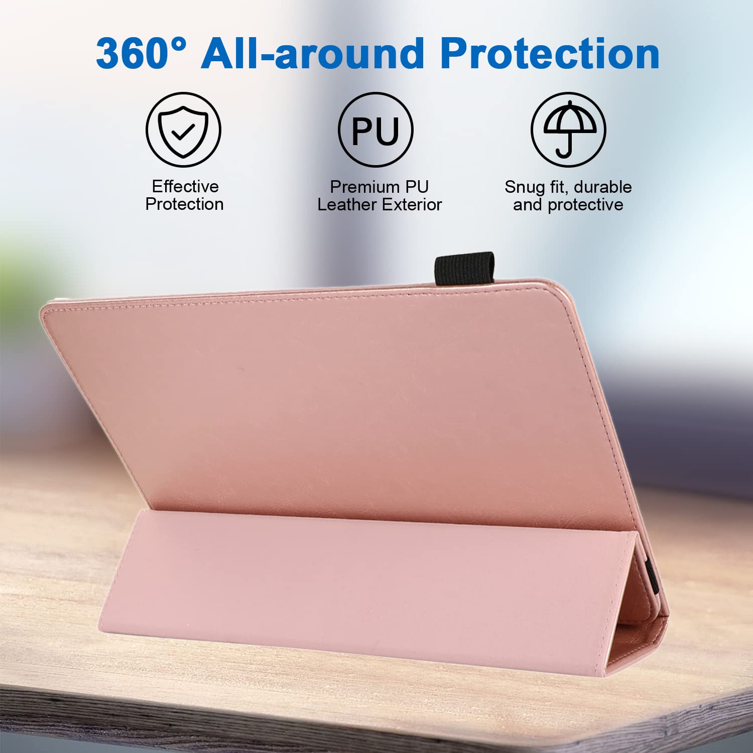 Jzcreater 10 Inch Tablet Case, Universal 10 10.1 Inch Android Tablet Cover, Multi Angle Viewing Stand Case For 9.5 10.5 Inch Tab