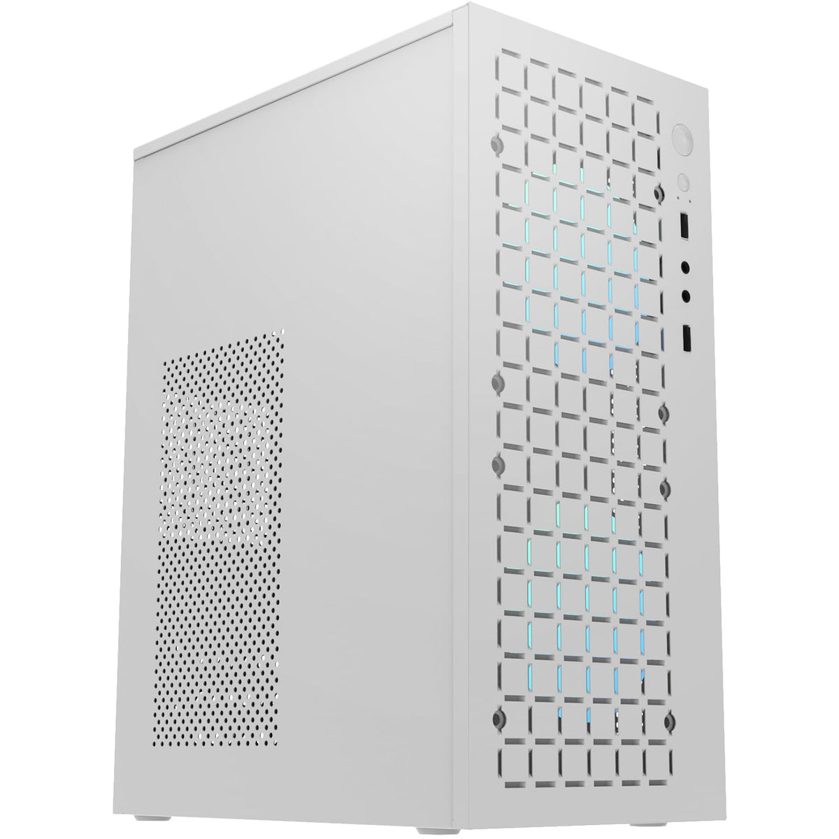 Matx Case,Itx Case,High Airflow Micro Atx Pc Case, Support Matx, Mini-Itx, Micro Atx Case Slim With Usb2.0X2 I/O Port, White Wit