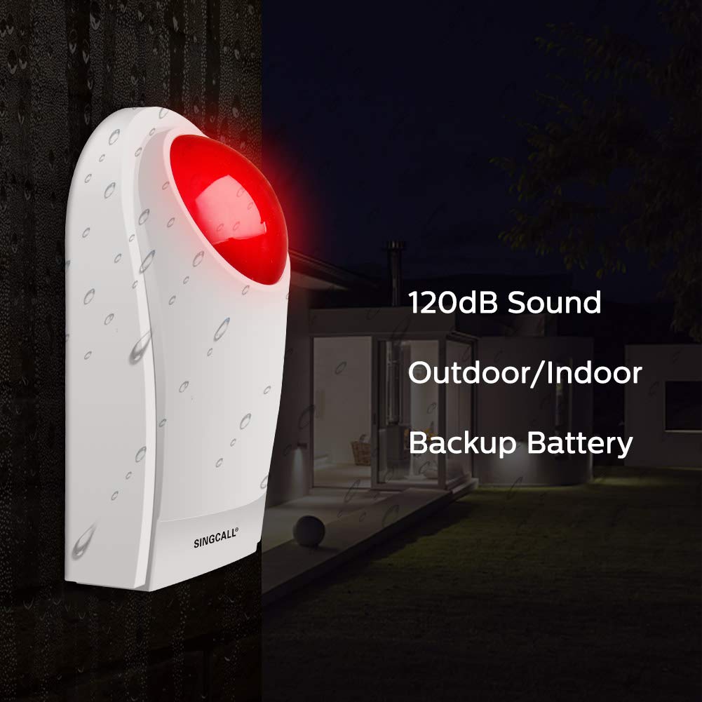 Remote Emergency Strobe Siren Alarm Kit Waterproof Outdoor Loud Panic Sos Warning System For Business Home Shop Hotel School 300