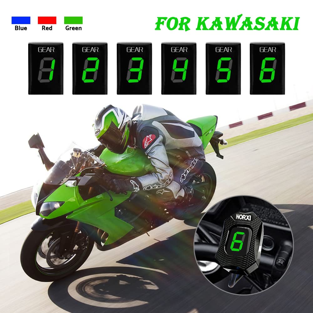 Motorcycle Gear Indicator For Kawasaki Er6N V650 Ninja 300 Z1000Sx Moto 1-6 Gear Display Ecu Plug Led Digital Display Waterproof