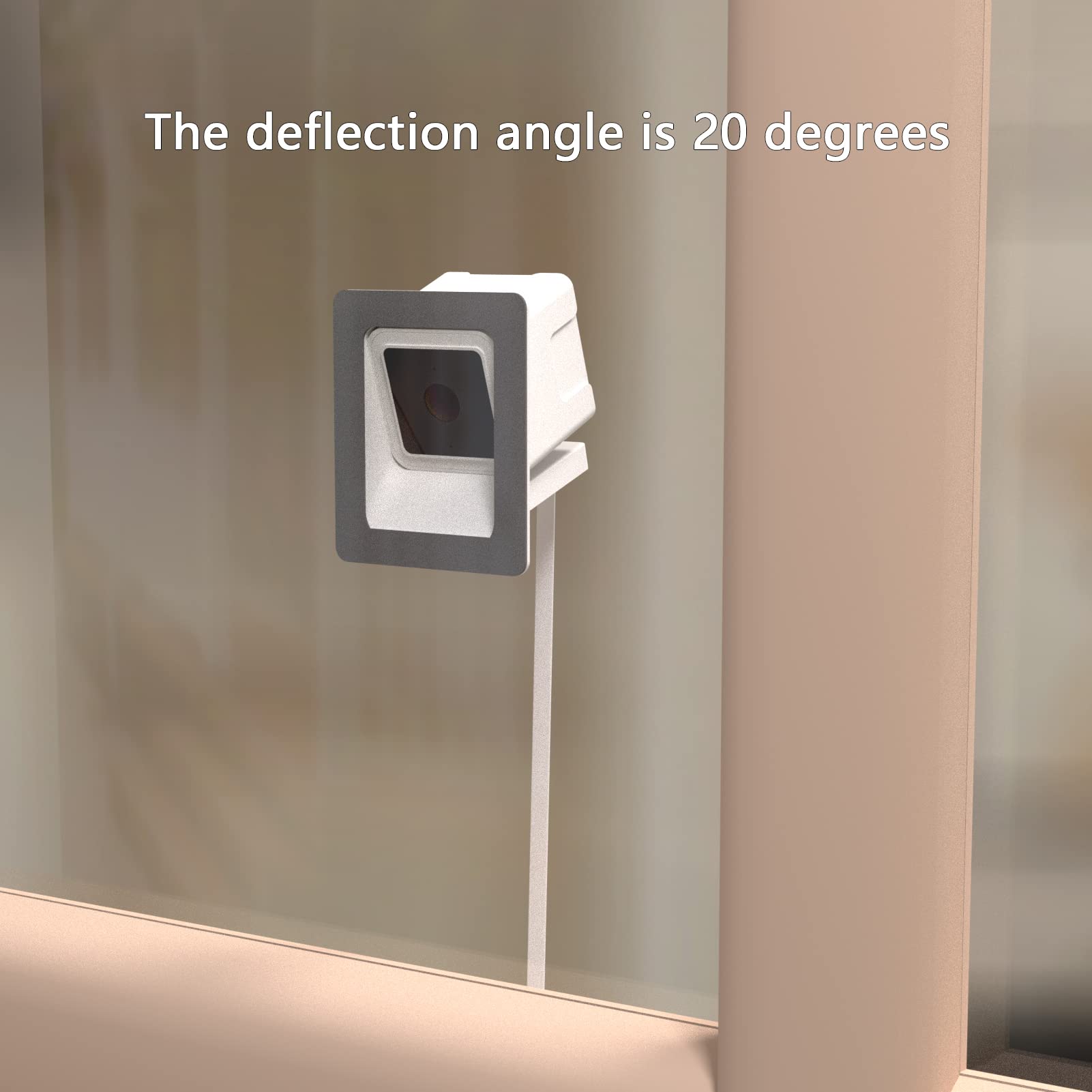 Teccle Angled Window Mount For Wyze Cam V3 Cam V4 , 20 Degrees Tilt ( Up/Down/Left/Right ), Through Window Use Cam V3 V4 , Helps You Watch Front Yard And Driveway (White/Pack Of 2)