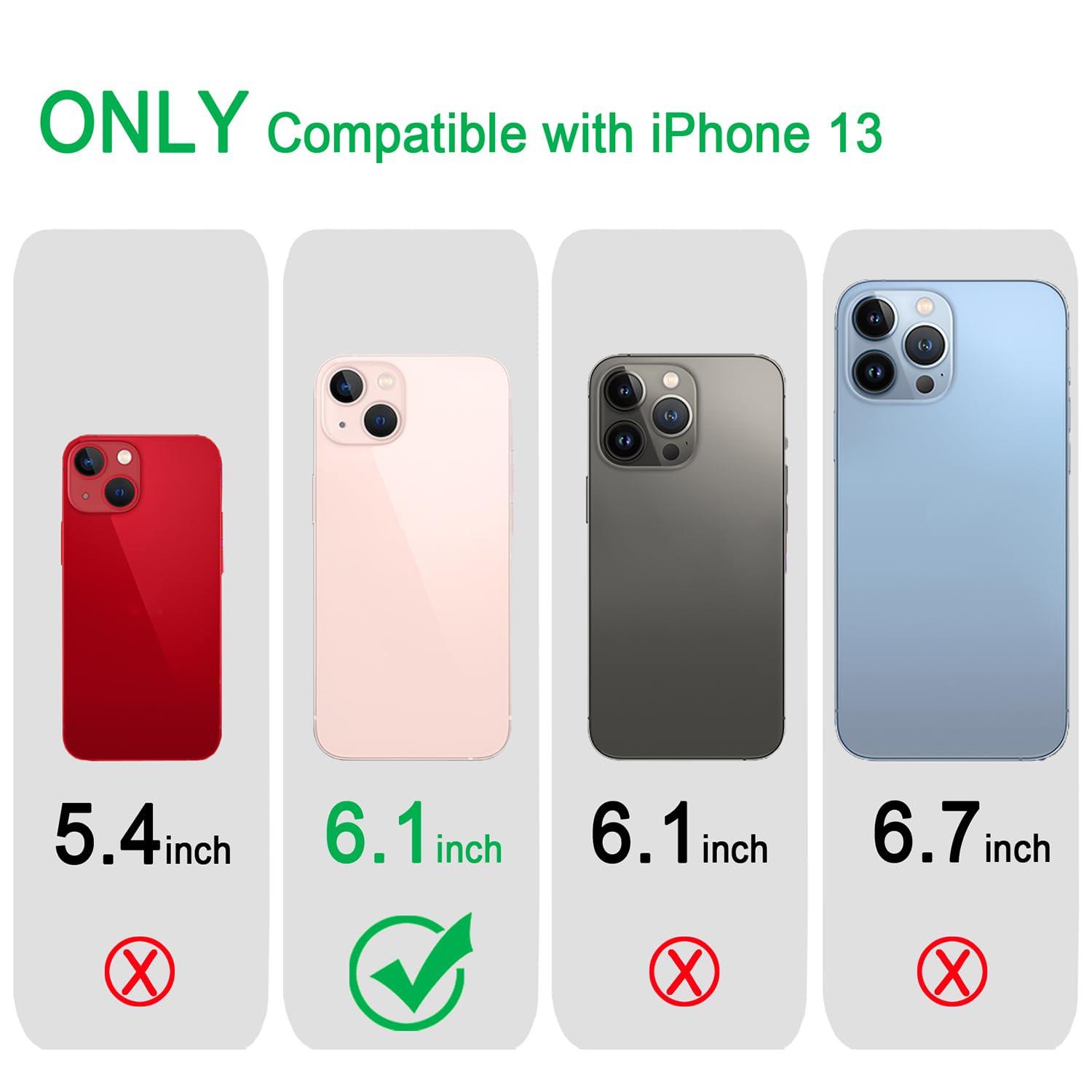 Jjgoo Compatible With Iphone 13 Case, Clear Red Soft Shockproof Protective Slim Thin Phone Bumper Cover For Iphone 13 6.1 Inch 2
