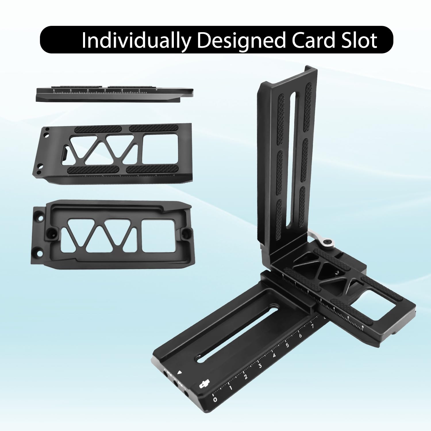 Wewoga Aluminum L Bracket Horizontal Vertical Switching Gimbal L Handle Camera Quick Release Tripod Plate Compatible With Dji Ro