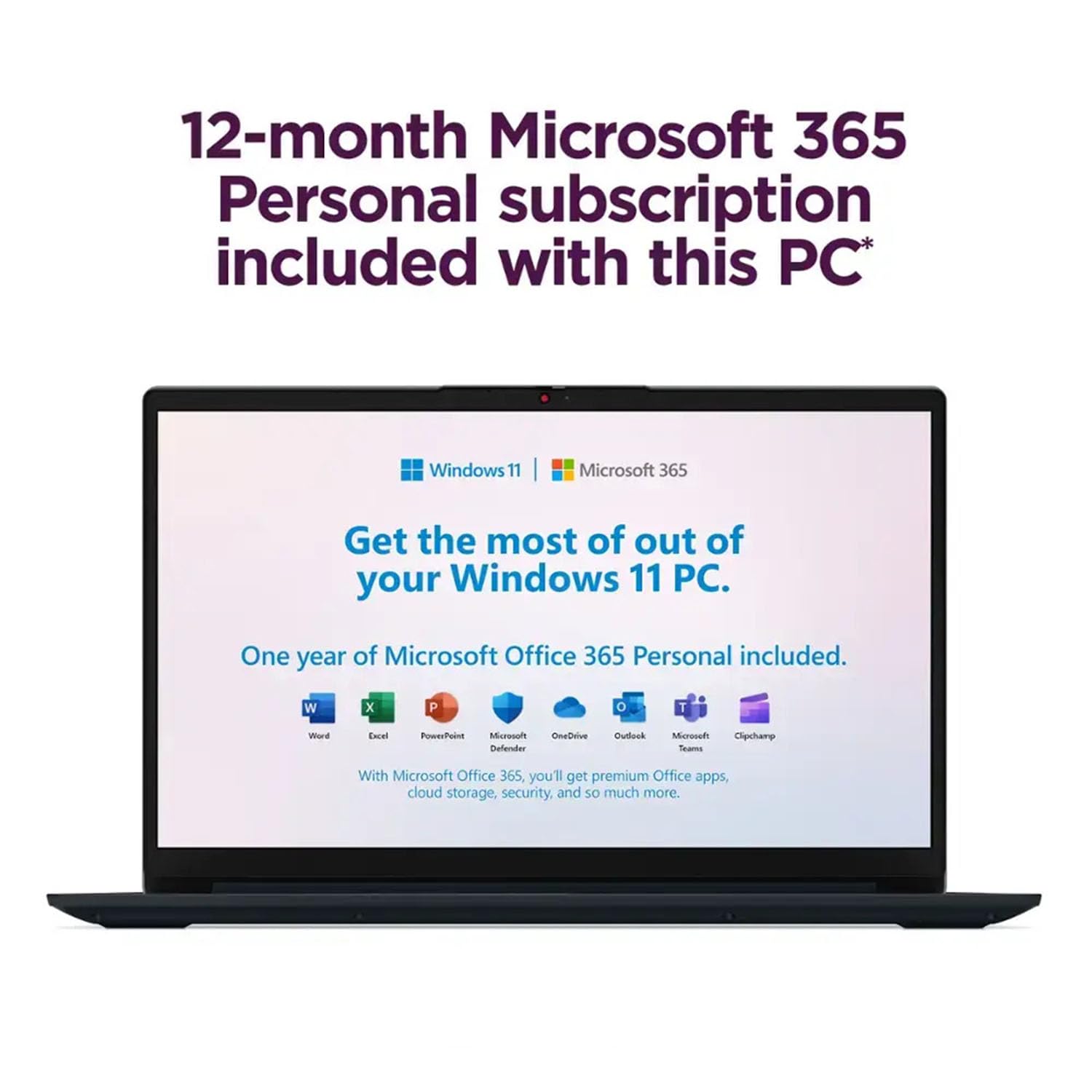 Lenovo 15.6'' Ideapad 1 Laptop | 8Gb Ram | Dual Storage: 256Gb Ssd + 128Gb Emmc | Wi-Fi 6 | Usb-C | 1-Year Microsoft Office 365