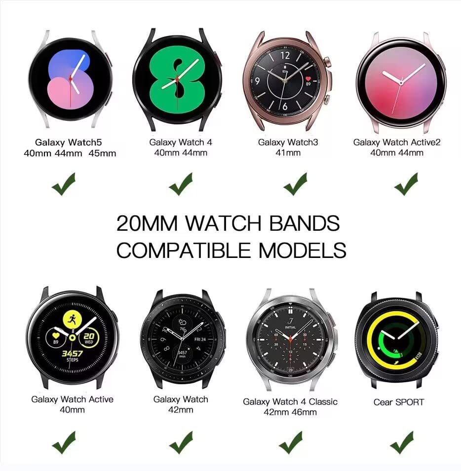 Posh Leather Bands For Samsung Galaxy Watch 5/Watch 6/Galaxy Watch 4 Band 40Mm 44Mm/Galaxy Watch 5 Pro Band/Watch 4/ Watch 6 Cla