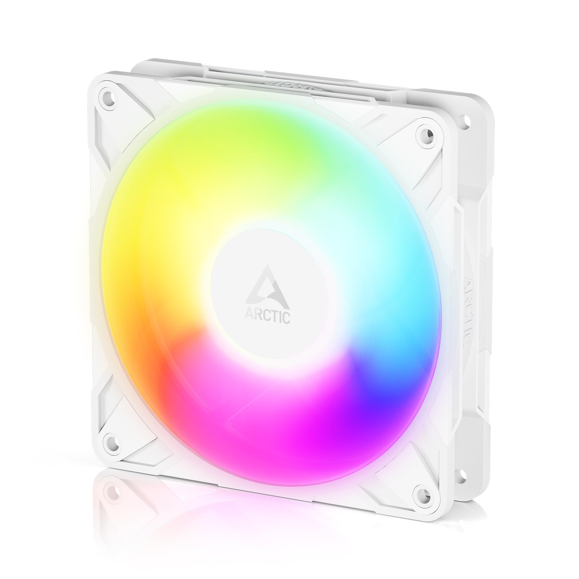 ARCTIC P12 Pro Reverse A-RGB - 120 mm Premium Fan with Reverse Airflow, PWM Fan with Y Cable Splitter, 500-3000 RPM, 0 RPM 