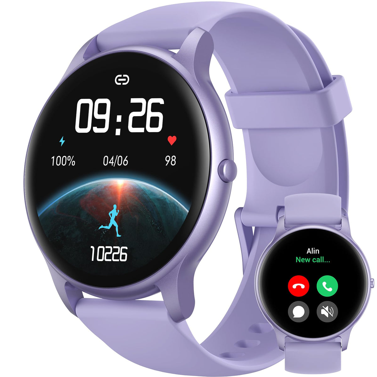 Parsonver Smart Watch(Answer/Make Calls), Smartwatch For Women Men Ip68 Waterproof, 100+ Sport Modes Fitness Activity Tracker, H