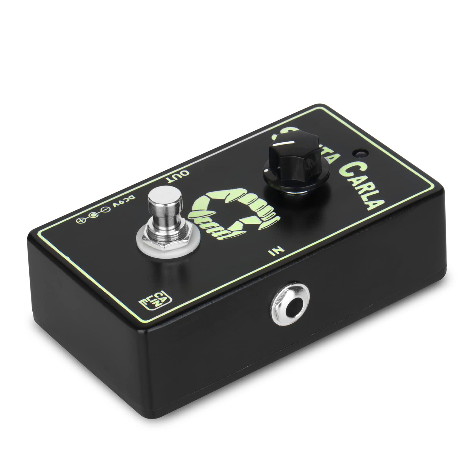 Caline Cp 514 Santa Carla Boost Guitar Effect Pedal, Green, Mini Booster Pedal With True Bypass