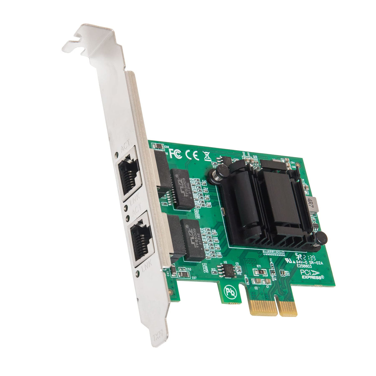 Pci-Express X1 2-Port Rj45 Gigabit Ethernet Card. Intel 82571Eb Chipset. Operating Temperature 0 C To 55 C (32 F To 131 F). Stor