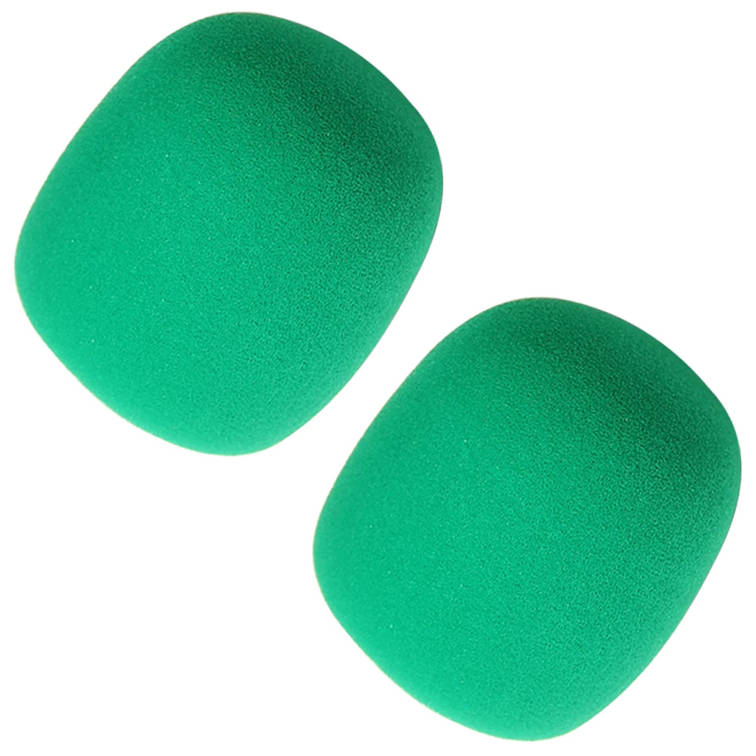 Fielect 2Pcs Microphone Cover Foam Mic Cover Handheld Microphone Windscreen Shield Micro Foam Filter Green For Ktv Broadcasting