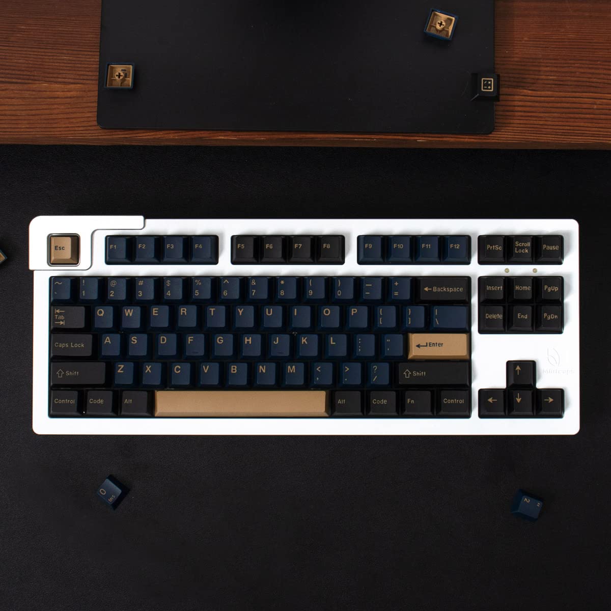 172 Keys Double Shot Keycaps Cherry Profile Blue Samurai Keycaps For 61/64/87/104/108 Cherry Mx Switches Iso Ansi Layout Mechani