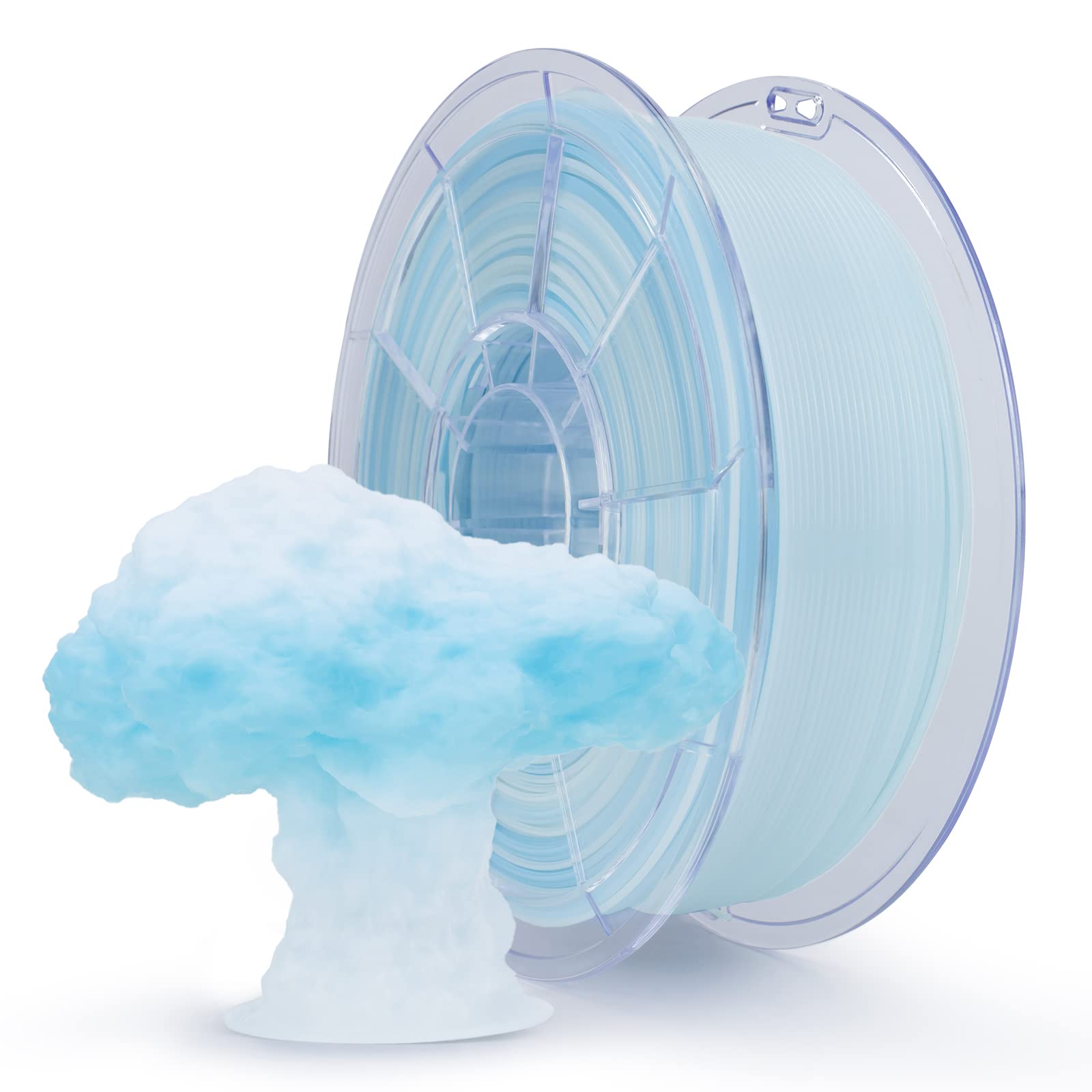 Ziro 3D Printer Filament,Translucent Pla Filament 175Mm,Multicolor Rainbow Pla Filament,1Kg22Lb,Season Series   Winter