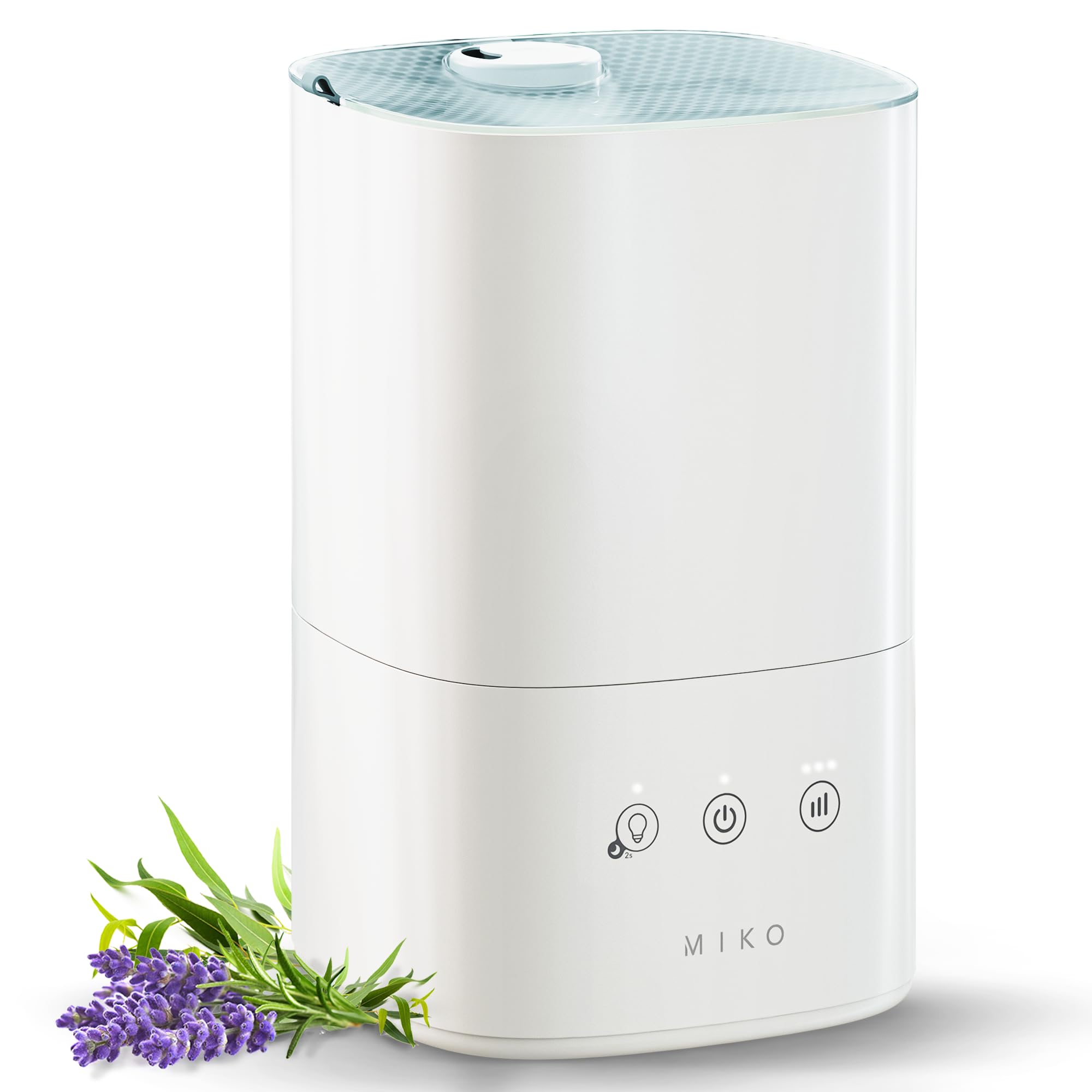 Miko Ultrasonic Humidifiers For Large Room & Bedroom  Water Filter, Auto Mode, No Leak Design, Sleep Mode, Built In Timer, Humid
