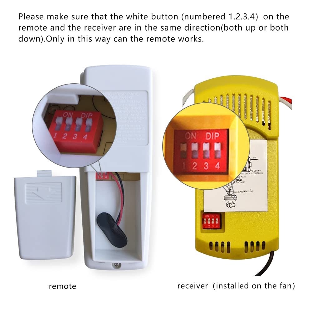 Corebay Ceiling Fan Remote Control With Light Dimmer Function Replacement For Hampton Bay Uc7078T, No Reverse, Wall Mount Includ