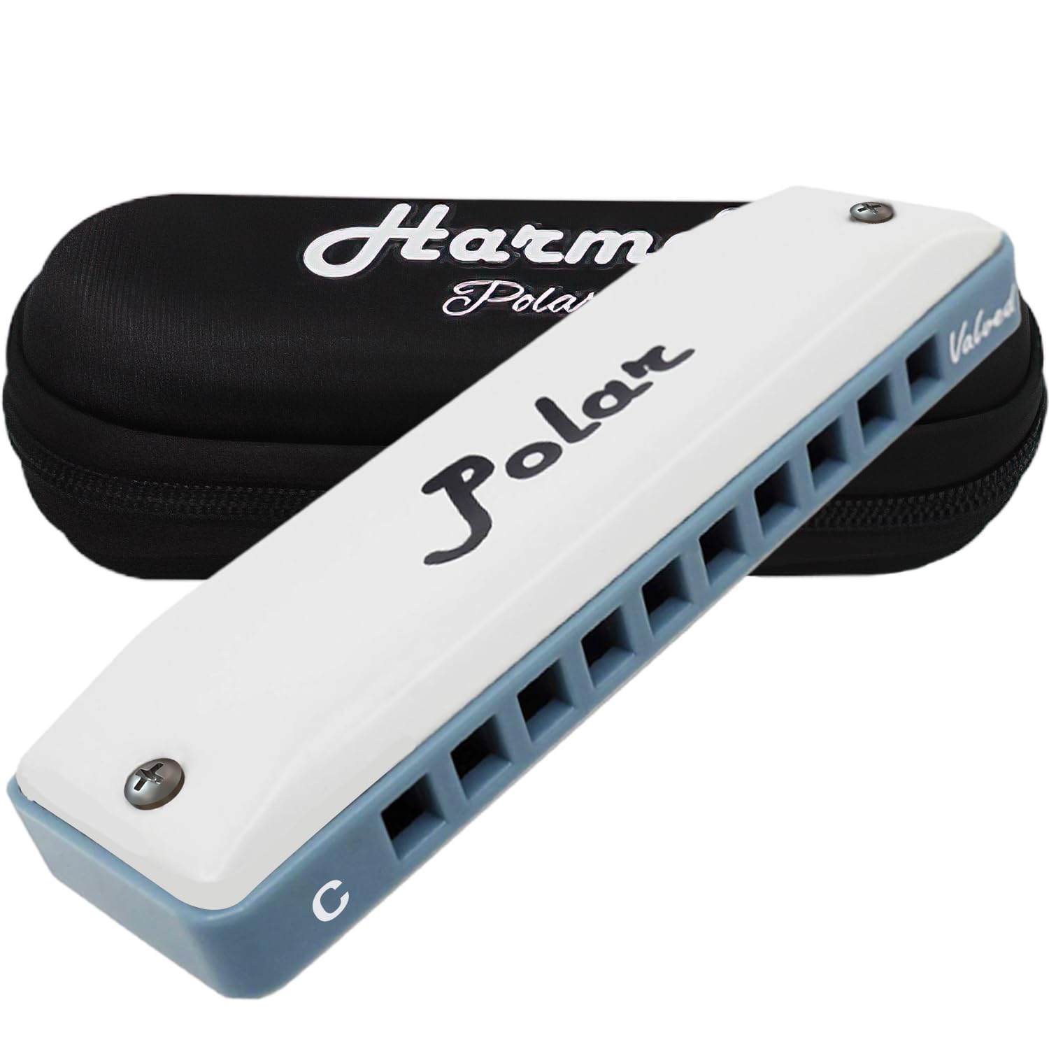 Harmo Polar Diatonic Harmonica Key Of C   Half Valved Design For Extended Bends, Ideal For Swing, Bebop, And Blues   Mouth Organ