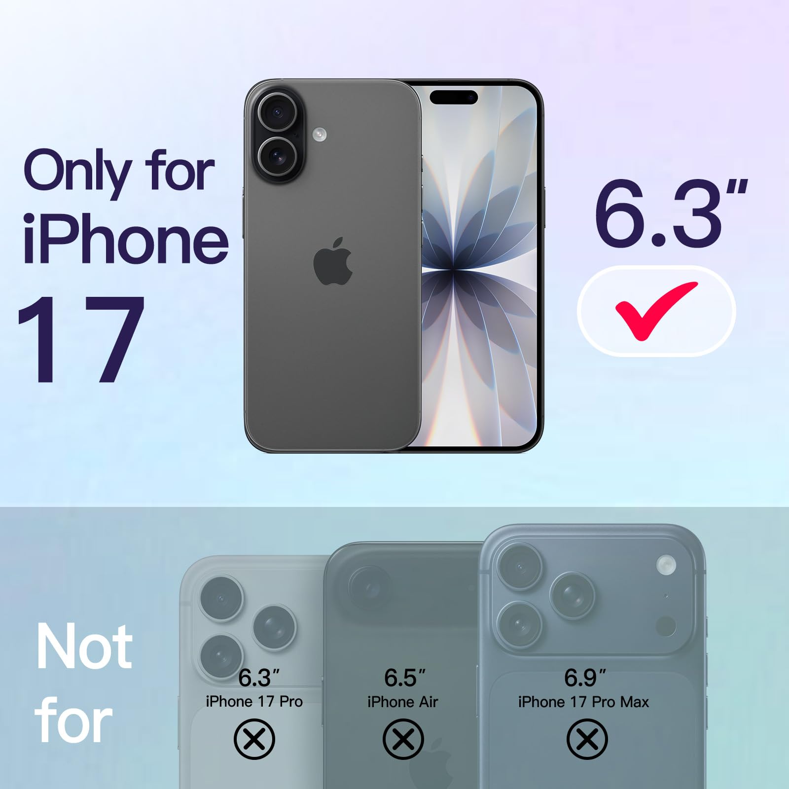 Jetech Magnetic Slim Case For Iphone 17 6.3-Inch Compatible With Magsafe, Camera Lens Full Protection, Ultra-Thin Lightweight Cl