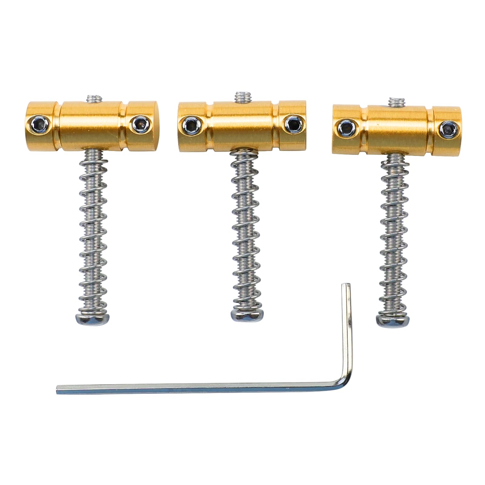 OVSAL 3-Pack Electric Guitar Brass Saddles 10.8mm Brass Guitar Bridge Saddles Compatible with Vintage Style Fender Telecaster Te