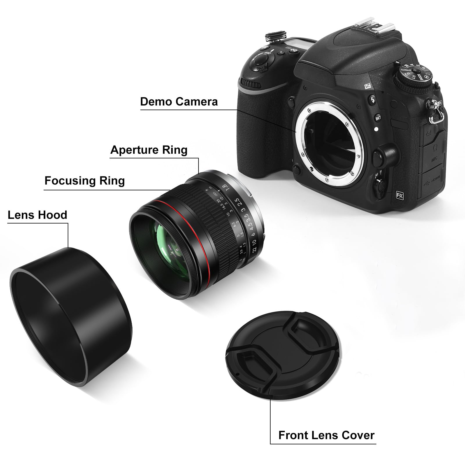 Lightdow 85Mm F1.8 Medium Telephoto Manual Focus Full Frame Portrait Lens For Nikon Z9 Z8 Z7 Z7Ii Z6 Z6Ii Z5 Zf Z50 Z30 Zfc Mirrorless Cameras