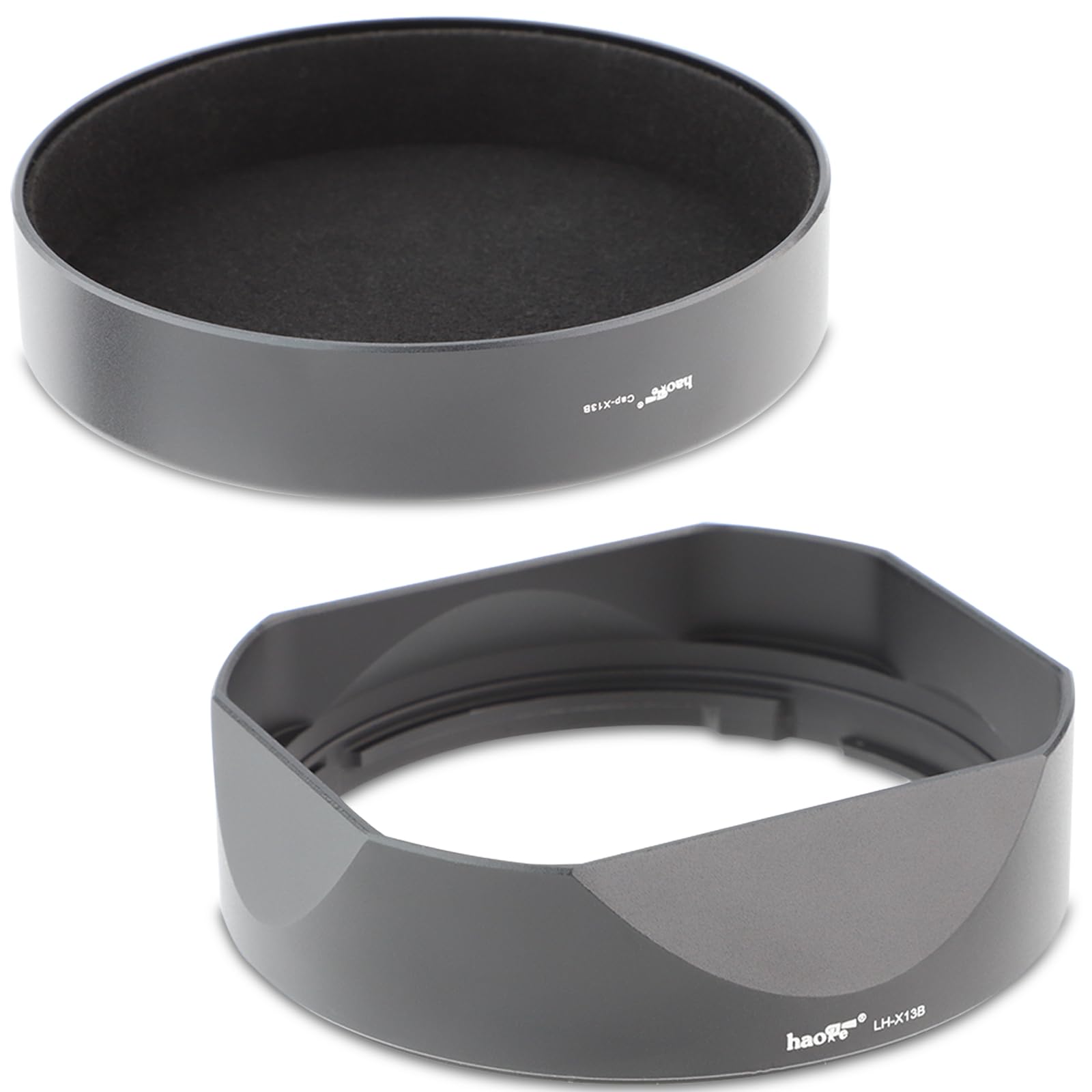 Haoge Lh X13B Metal Square Lens Hood For Fuji Fujifilm Xf 18 55Mm F2.8 4 R Lm Ois Lens And Fujinon Xf 14Mm F2.8 R Lens (New Vers