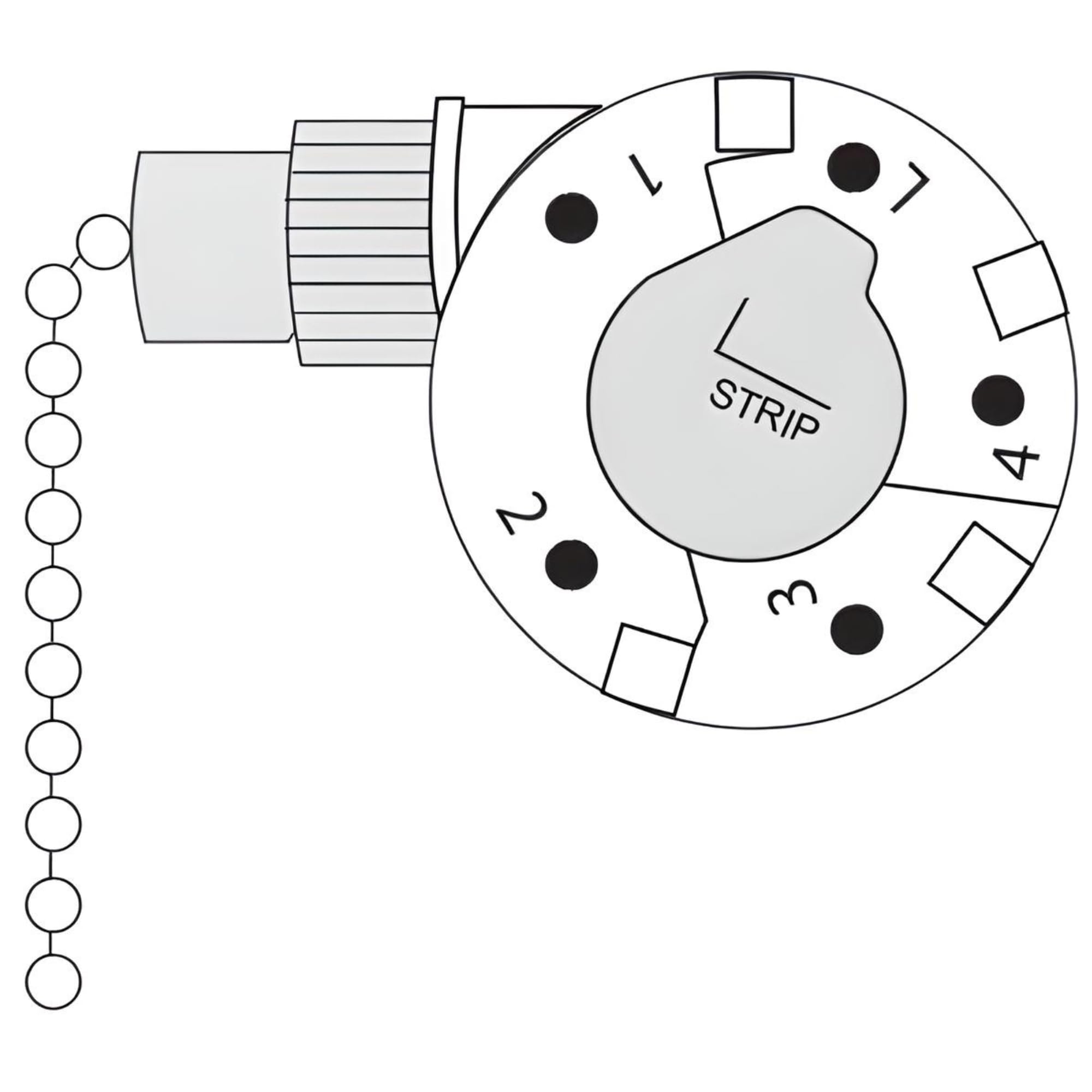Zing Ear Ze 268S5 Ceiling Fan Switch 4 Speed 5 Wire Pull Chain Switch Replacement Five Position Four Way Rotary Motor Controller
