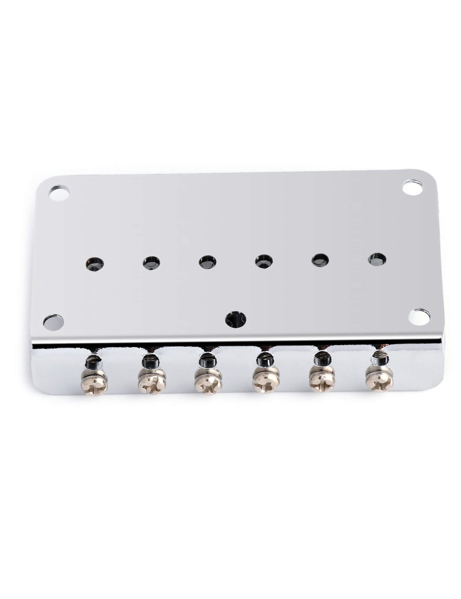 Metallor Top Load Guitar Bridge Tailpiece Fixed Hardtail Saddle Bridge Compatible With 6 String Fender Strat Tele Style Electric