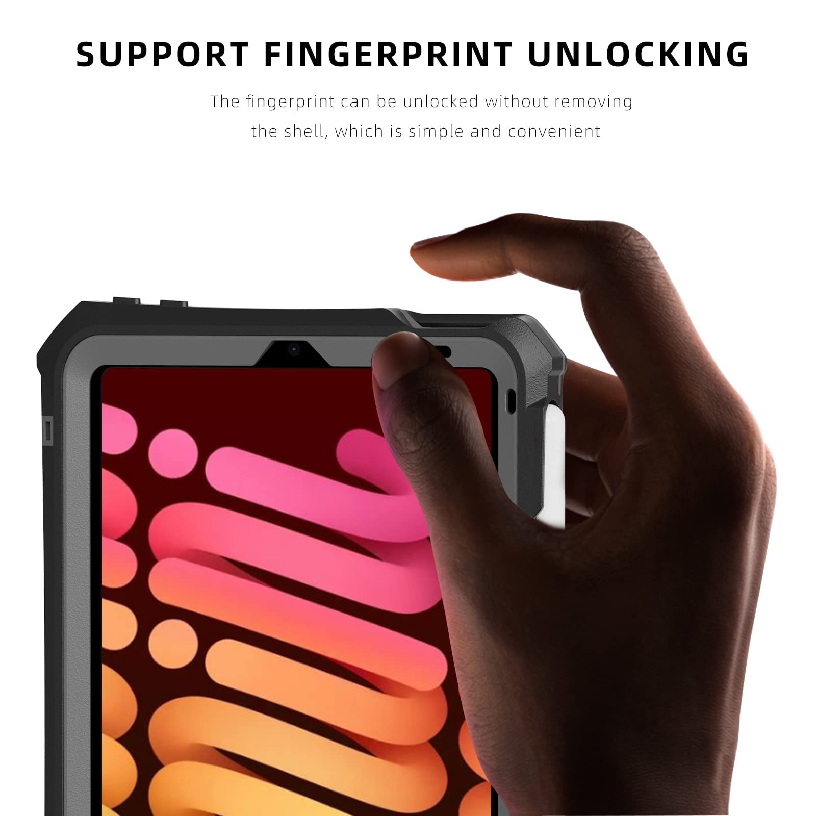 Vggnuu Ipad Mini 6 Case/Ipad Mini 7 (A17 Pro) Case,Dustproof, Shockproof Case Cover With 360 Full Body Protection,Waterproof Cas