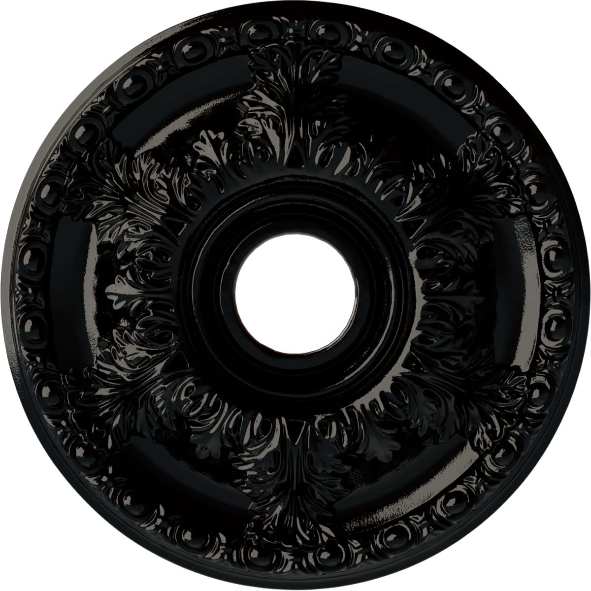Ekena Millwork CM18GABPS Granada Ceiling Medallion, Black Pearl
