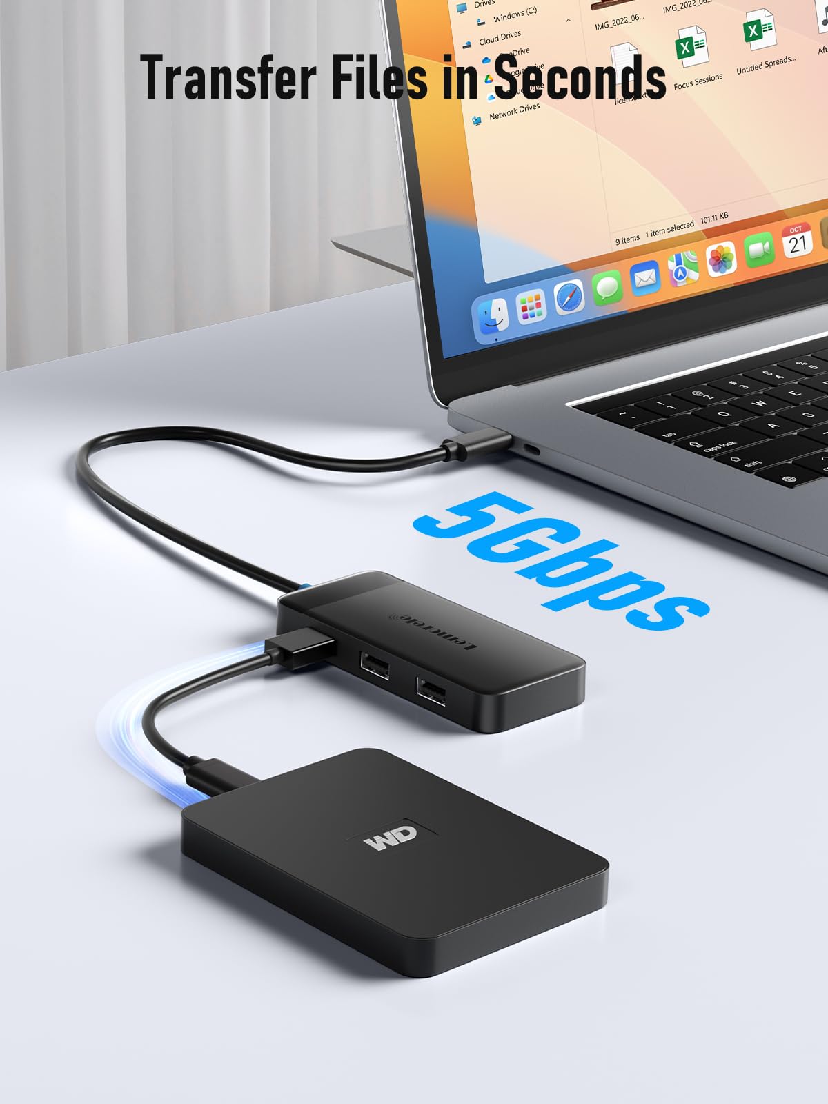 Lemorele Docking Station Dual Monitor   6 In 1 Usb C Hub W/ 4K Hdmi*2, 5Gbps Usb 3.0, 2 Usb2.0, Usb C Pd 100W Fast Charging   Pl